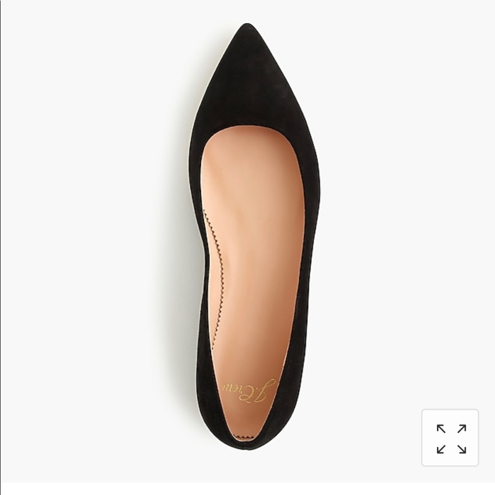 SOLD Only worn once! Jcrew Pointed Toe Flats in Suede